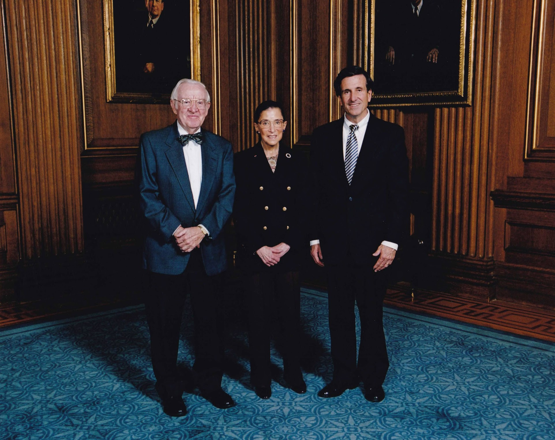 Justice Randy Justice Randy Holland with Justice Ruth Bader Ginsburg and Justice John ...